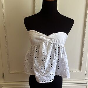 Zara White Eyelet Top!